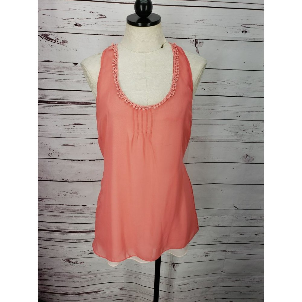 Anthropologie LuPruia Coral Size Large Layered‎ T Back Tank